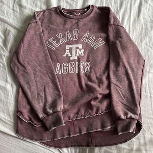 Texas A&M Curved Hem Fleece